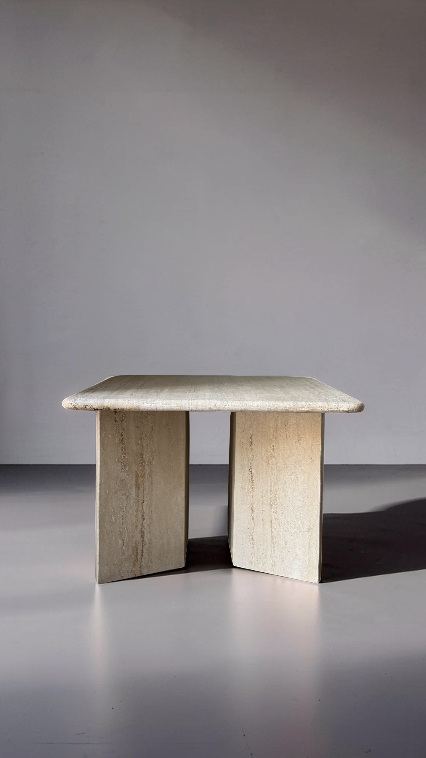 Travertine coffee table