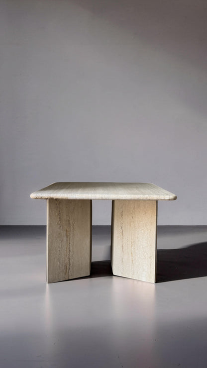 Travertine coffee table