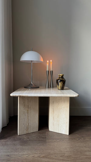 Travertine coffee table