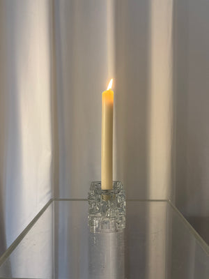 Glass geometric candle holder