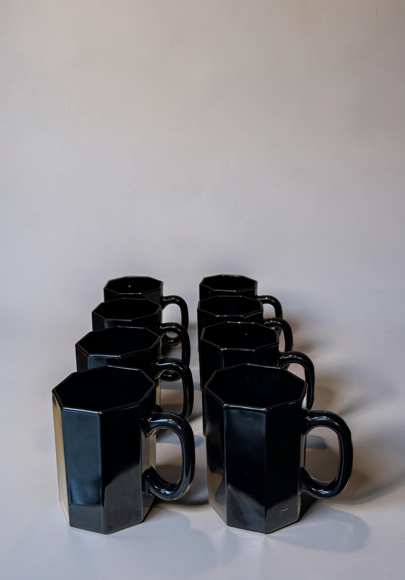 Set of 8 Arcoroc Octime tea/coffee mugs