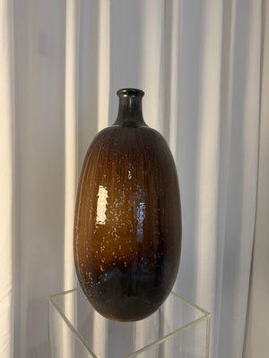 Brown ceramic vase