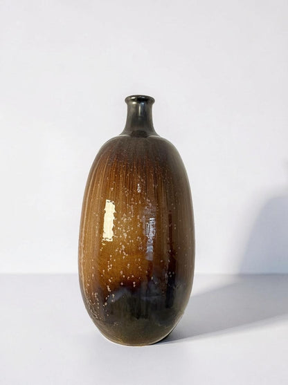 Brown ceramic vase