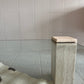 Glass & travertine coffee table