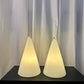 Set of 2 "Teepee" glass table lamps by SCE