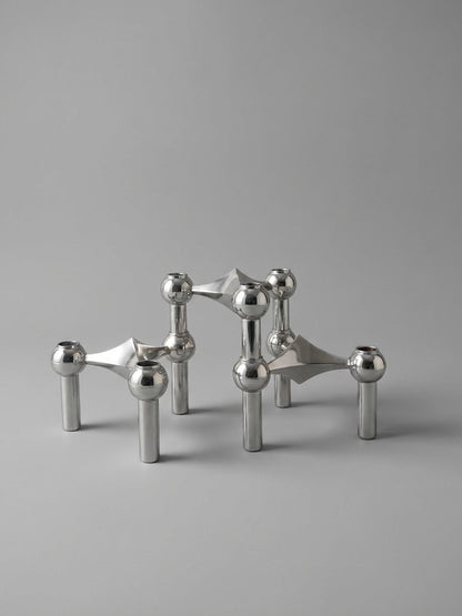 3 Piece Stoff Nagel Candle Holder