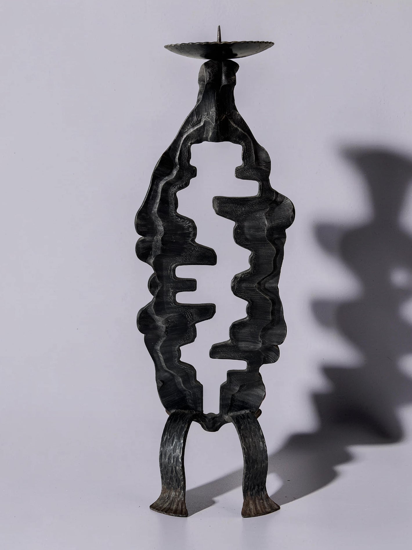 Brutalist floor candle holder