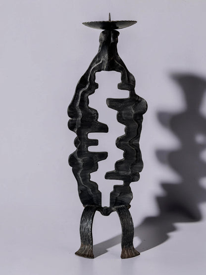 Brutalist floor candle holder