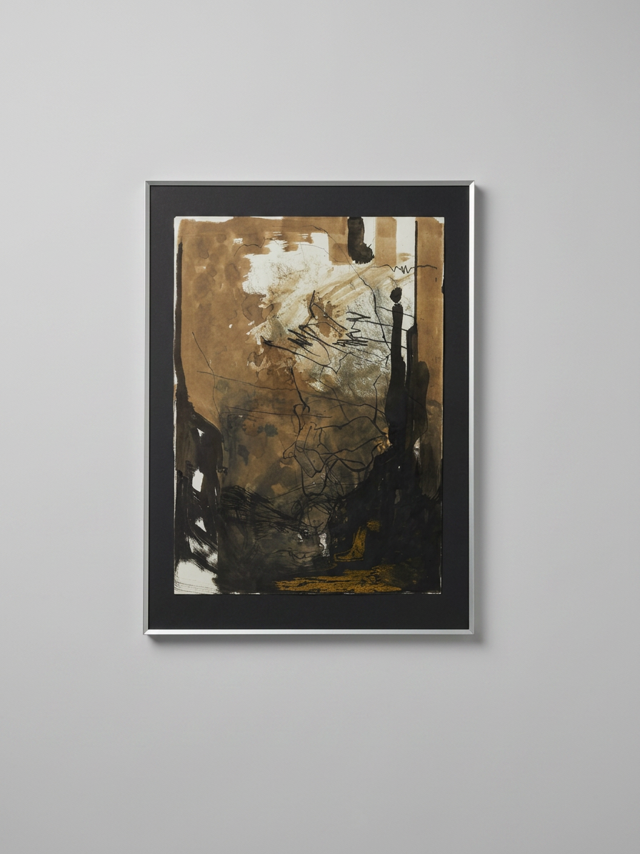 Framed abstract artwork