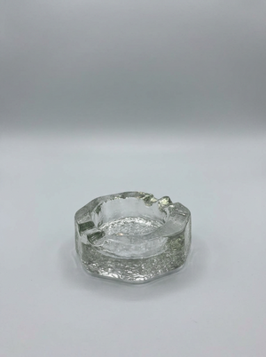 Heavy glass ashtray