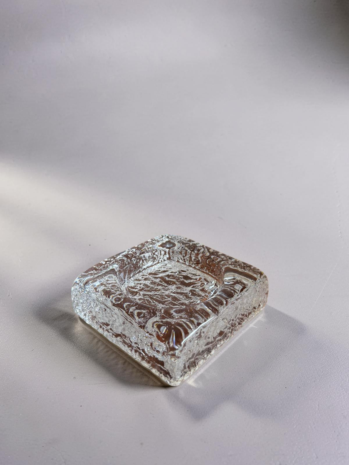 Crystal glass ashtray