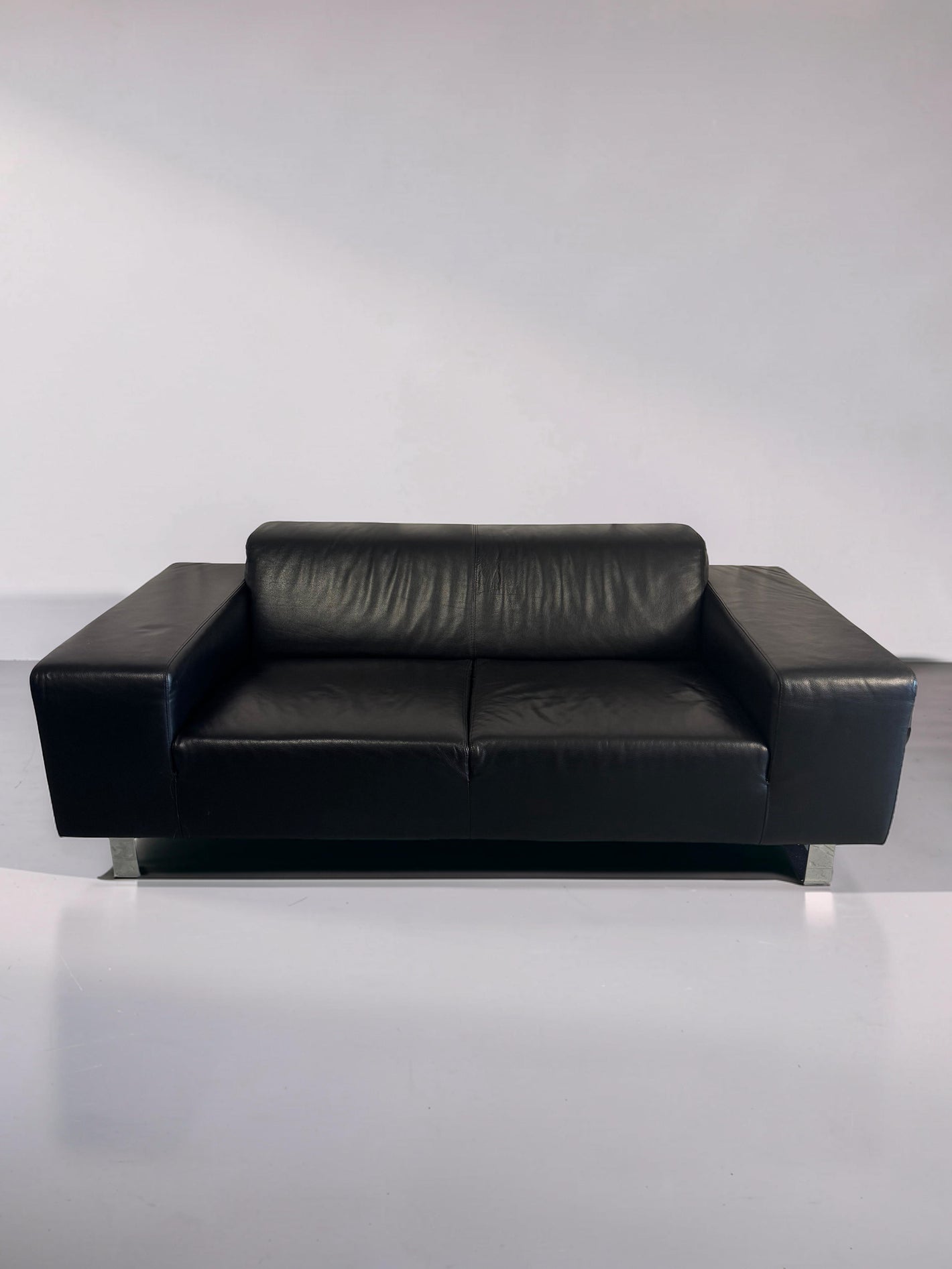 Two seat leather sofa