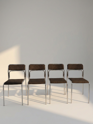 Set of 4 reupholstered bauhaus chairs