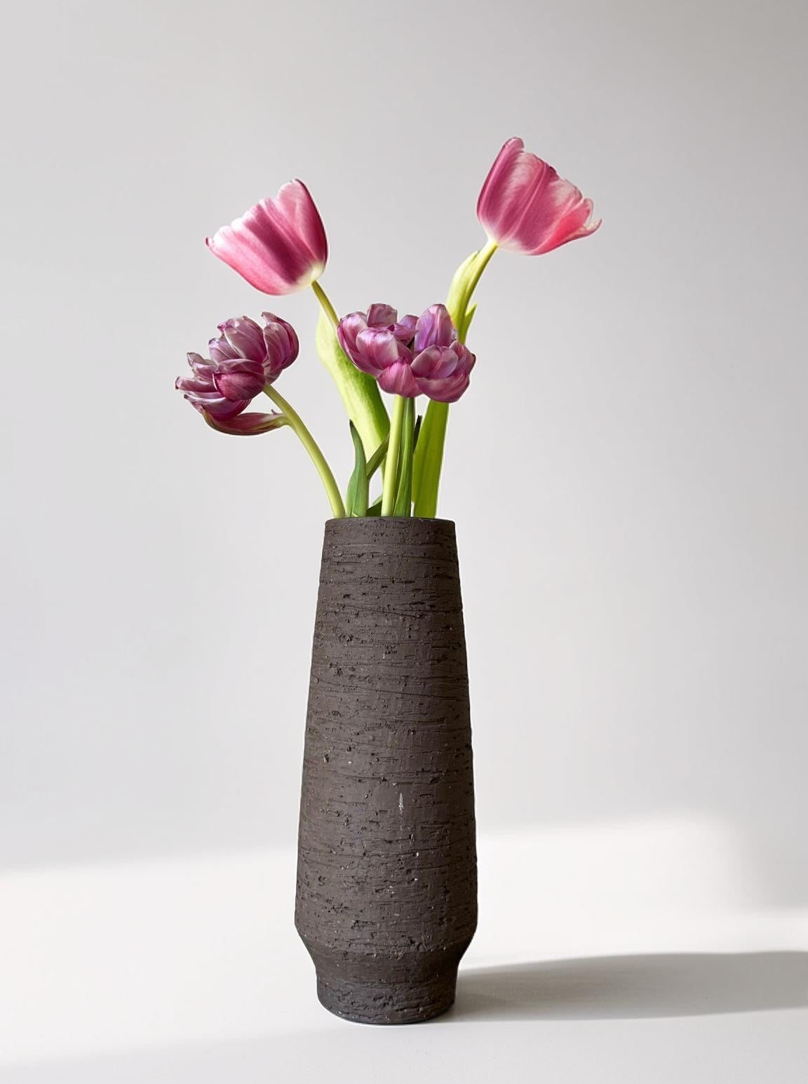 Brown ceramic vase