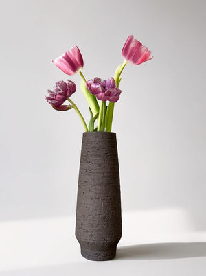 Brown ceramic vase