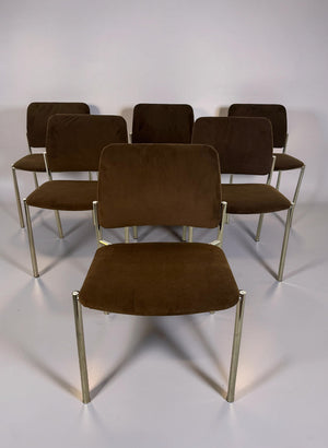 Set of 6 reupholstered bauhaus chairs