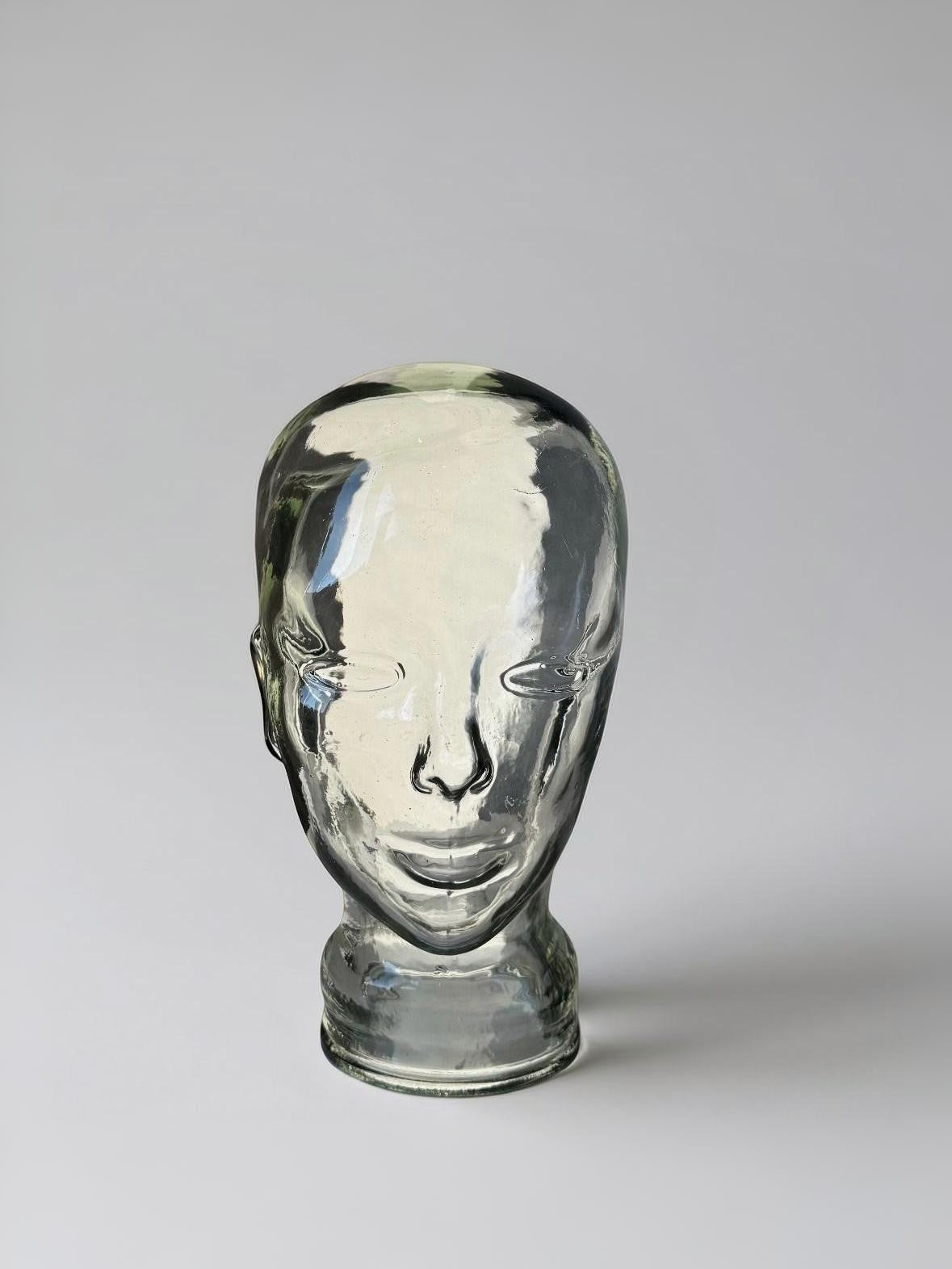 Space age decorative glass head