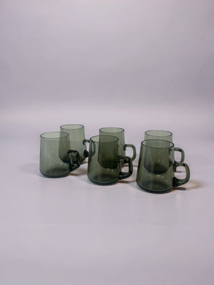 Set of 6 vintage glass cups