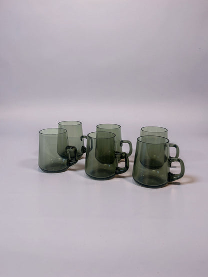 Set of 6 vintage glass cups