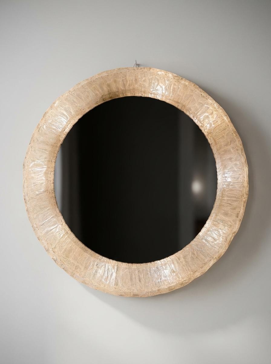 XXL 70s illuminated mirror by Hillebrand
