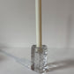 Heavy glass candle holder