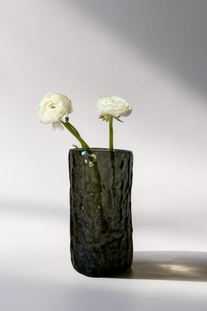 Smoked glass vase
