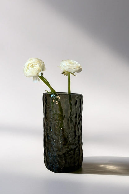 Smoked glass vase