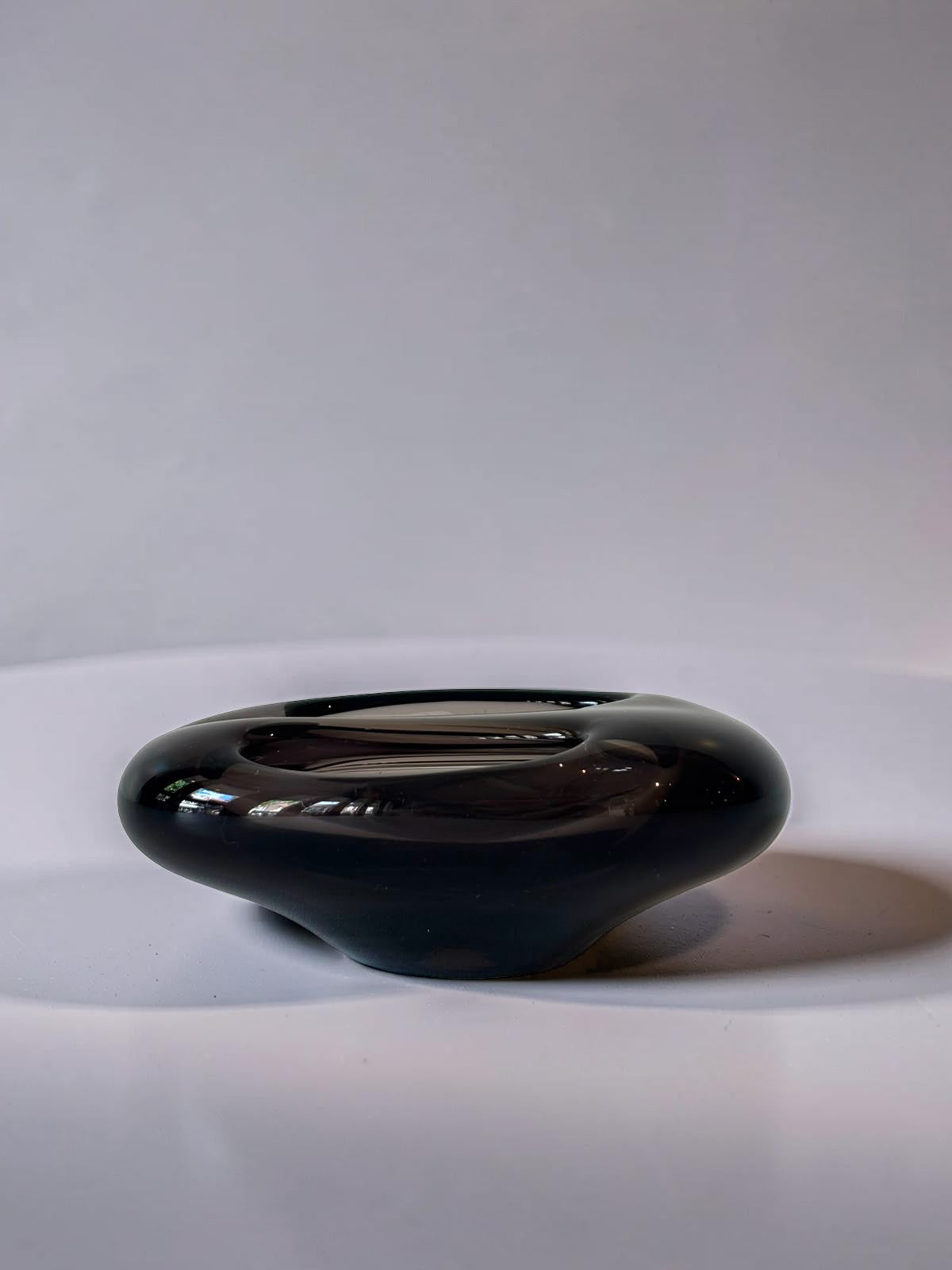 Smoked glass ashtray