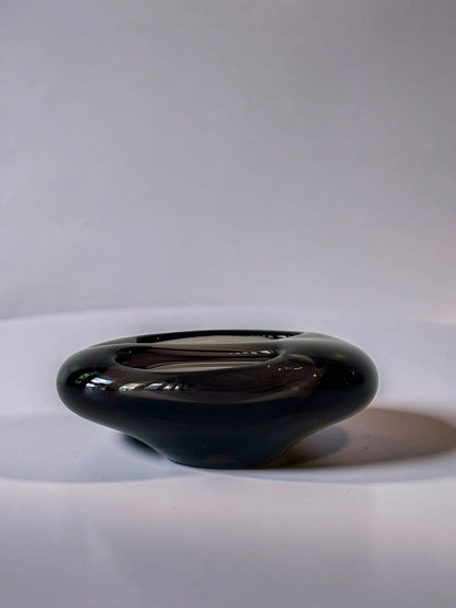 Smoked glass ashtray