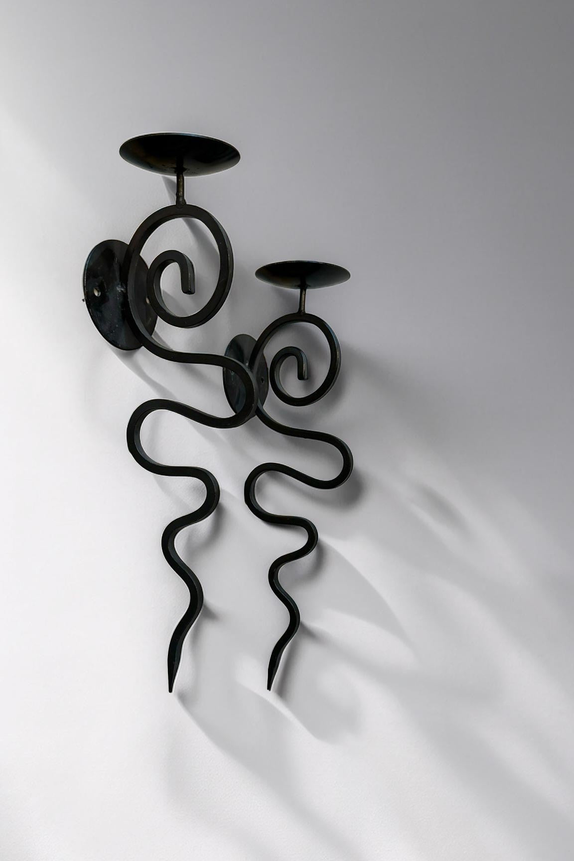 Set of 2 wall candle holders